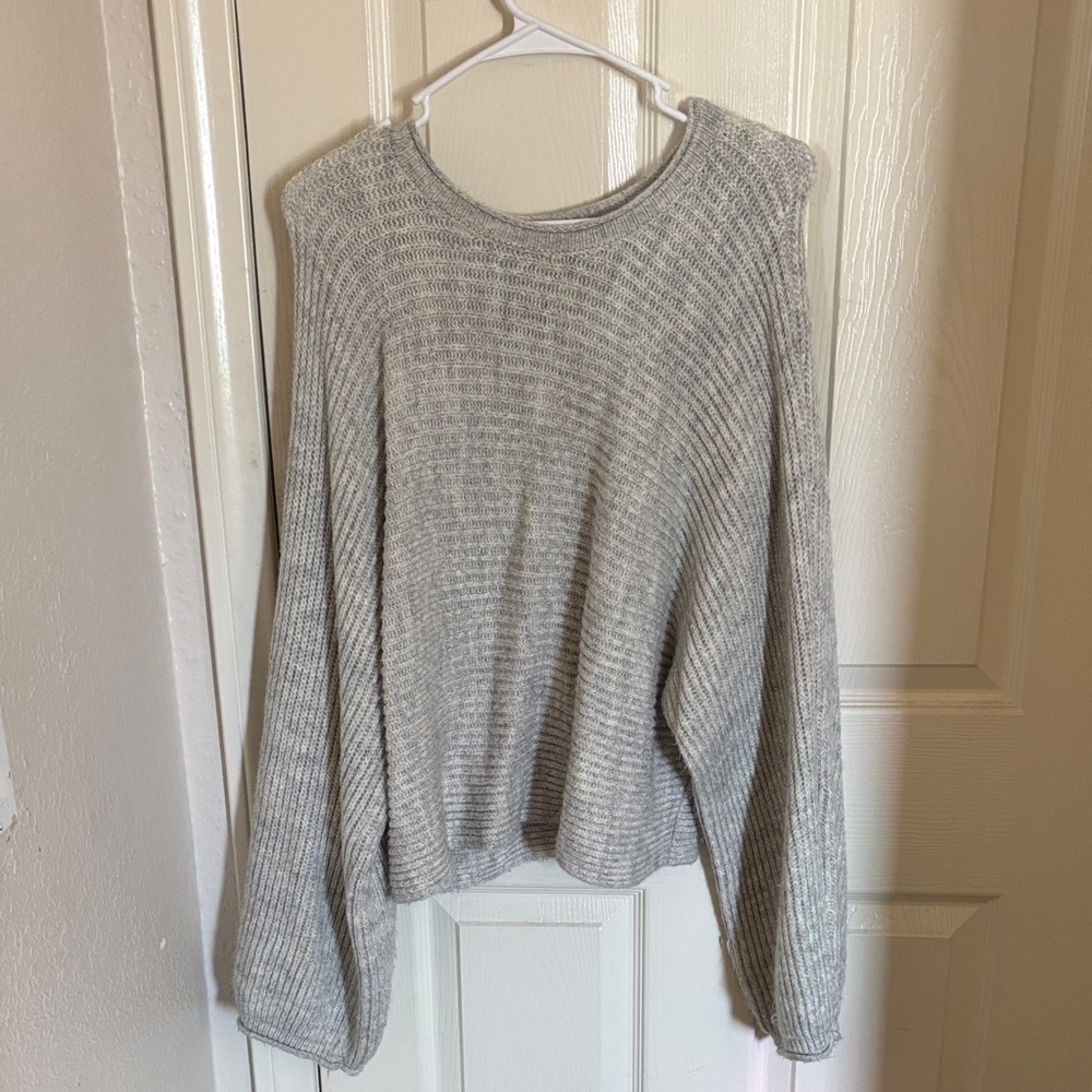 Garage Women's Light Gray Crew Neck Sweater